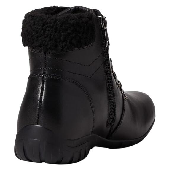 Propét Womens Dasher Booties US 6.5 4E Extra WIDE EU 37 Black Leather NIB - Picture 2 of 13